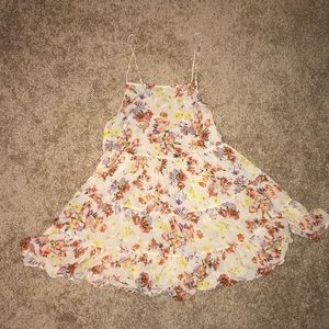 Floral, sleeveless, tunic